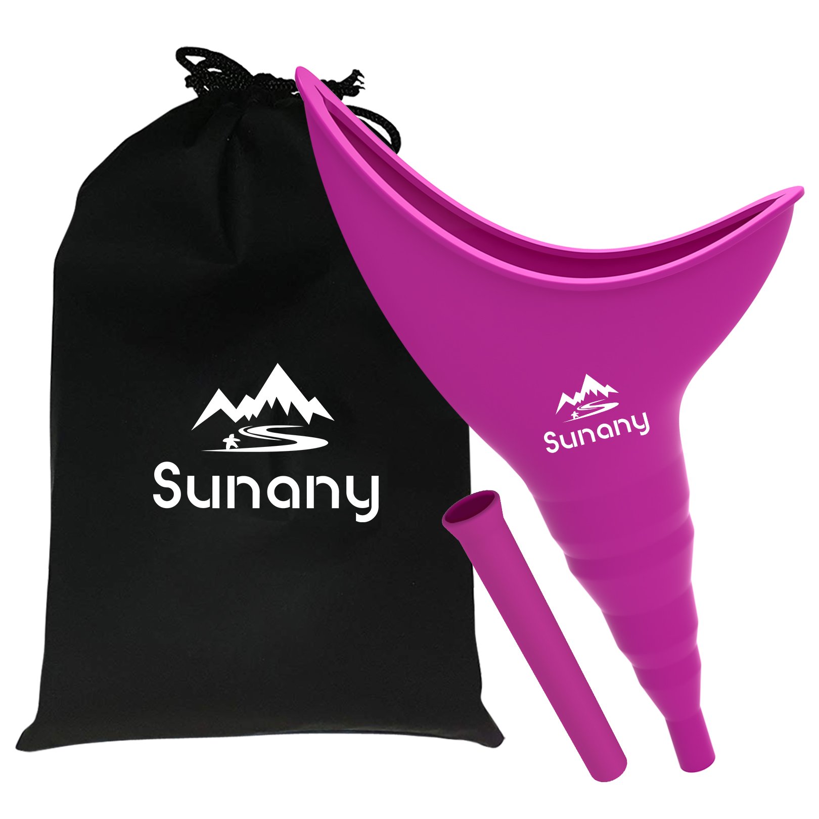 Female Urination Device,Reusable Silicone Female Urinal Foolproof Women Pee Funnel Allows Women to Pee Standing Up,Women's Urinal with Drawstring Bags is The Perfect Companion for Travel and Outdoor