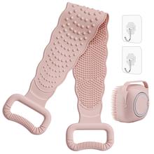 Load image into Gallery viewer, Silicone Back Scrubber for Shower, Lengthen & Soft Back Washer, Bath Body Brush with Handles for Deep Cleaning, Exfoliating and Massaging ( 30-Inch) 148 / 5000 翻译结果