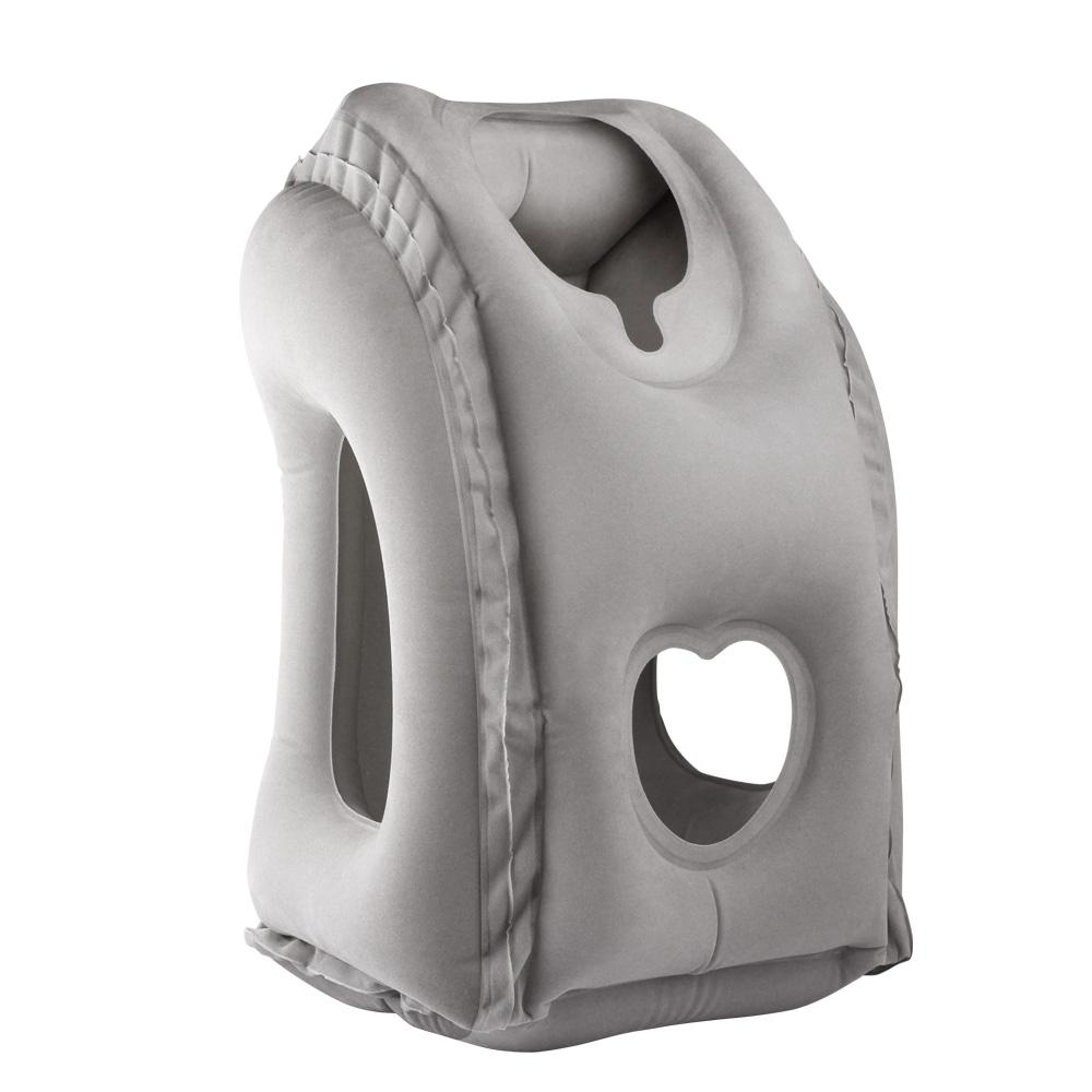 Sunany Inflatable Neck Pillow Used for Airplanes/Cars/Buses/Trains/Office Napping with Free Eye Mask/Earplugs , Small