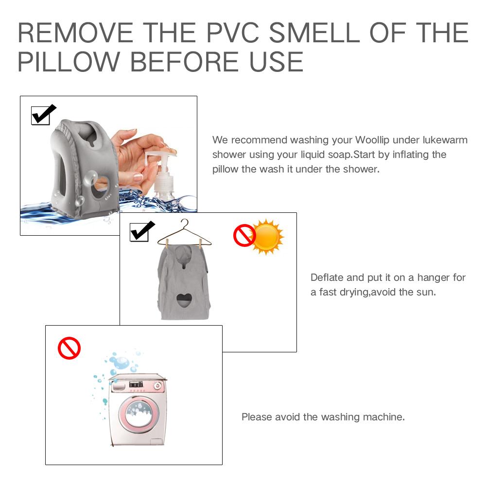 Sunany Inflatable Neck Pillow Used for Airplanes/Cars/Buses/Trains/Office Napping with Free Eye Mask/Earplugs , Small