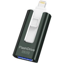Load image into Gallery viewer, USB Flash Drive 128 GB for iPhone High Speed Memory Photo Stick 4 in 1 Thumb Drive Jump Drive Compatible with iPhone, iPad, MacBook, Android, Samsung, PC and More Devices