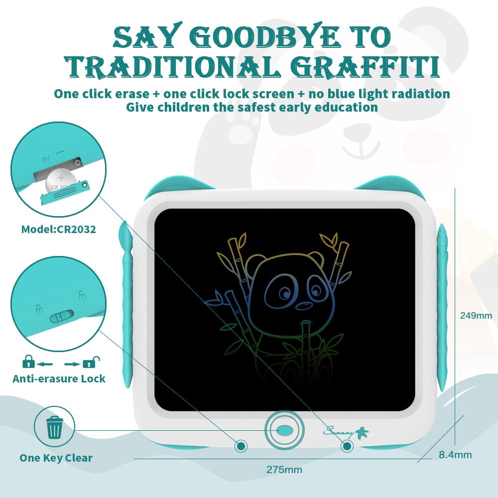 Load image into Gallery viewer, 12&quot; Colorful Toddler Scribbler Board Erasable LCD Writing Tablet Kids Drawing Pad Doodle Board Light Drawing Board Educational and Learning Toys Gifts for 3 4 5 6 7 8 Year Old Girls Boys
